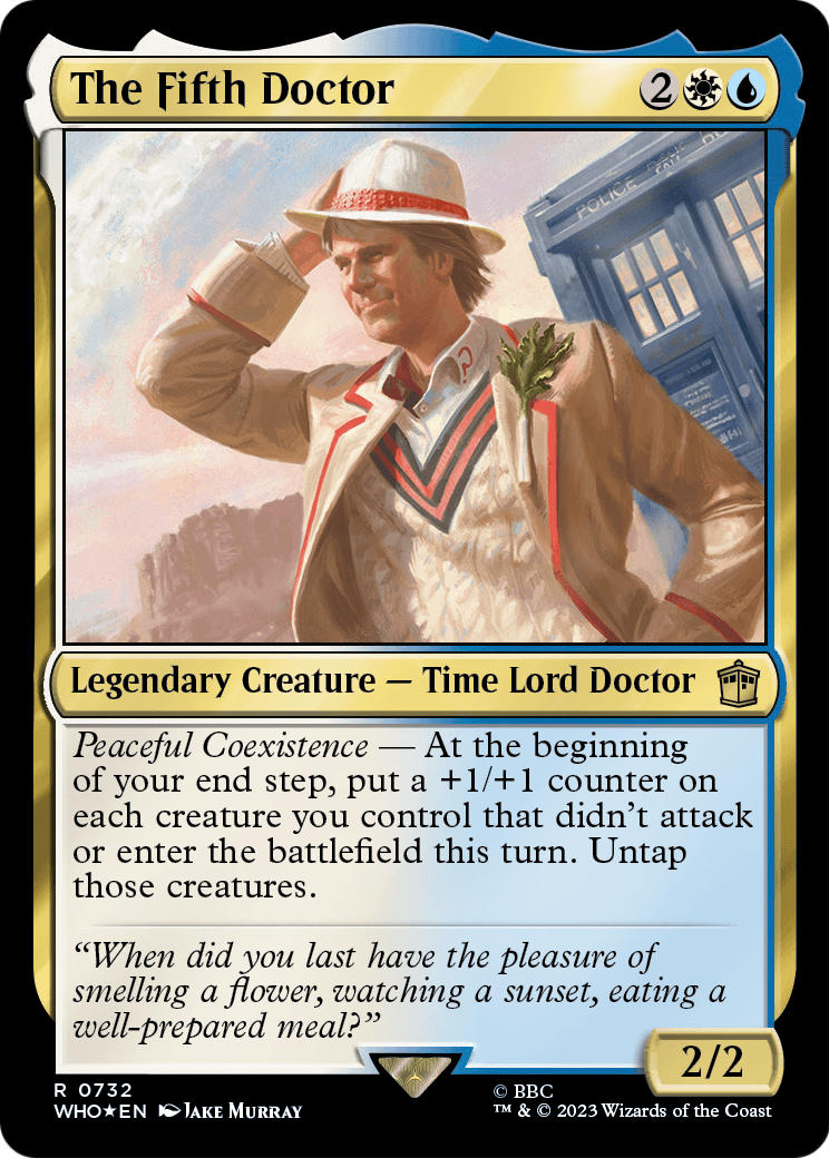 The Fifth Doctor (Surge Foil) (WHO-732) - Doctor Who Foil