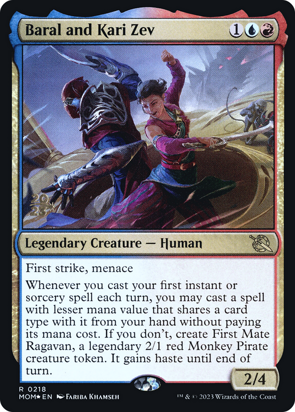 Baral and Kari Zev (PRE-218) - March of the Machine Promos Foil