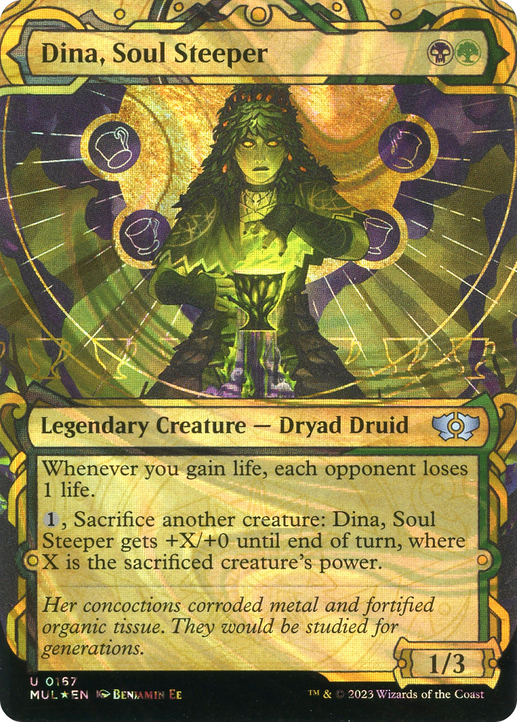 Dina, Soul Steeper (Halo Foil) (MUL-167) - Multiverse Legends: (Showcase) (Borderless) Foil