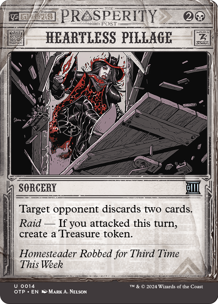 Heartless Pillage (OTP-014) - Breaking News: (Showcase) (Borderless) Foil
