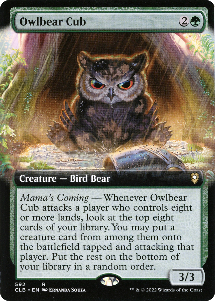 Owlbear Cub (Extended Art) (CLB-592) - Commander Legends: Battle for Baldur's Gate: (Extended Art) Foil