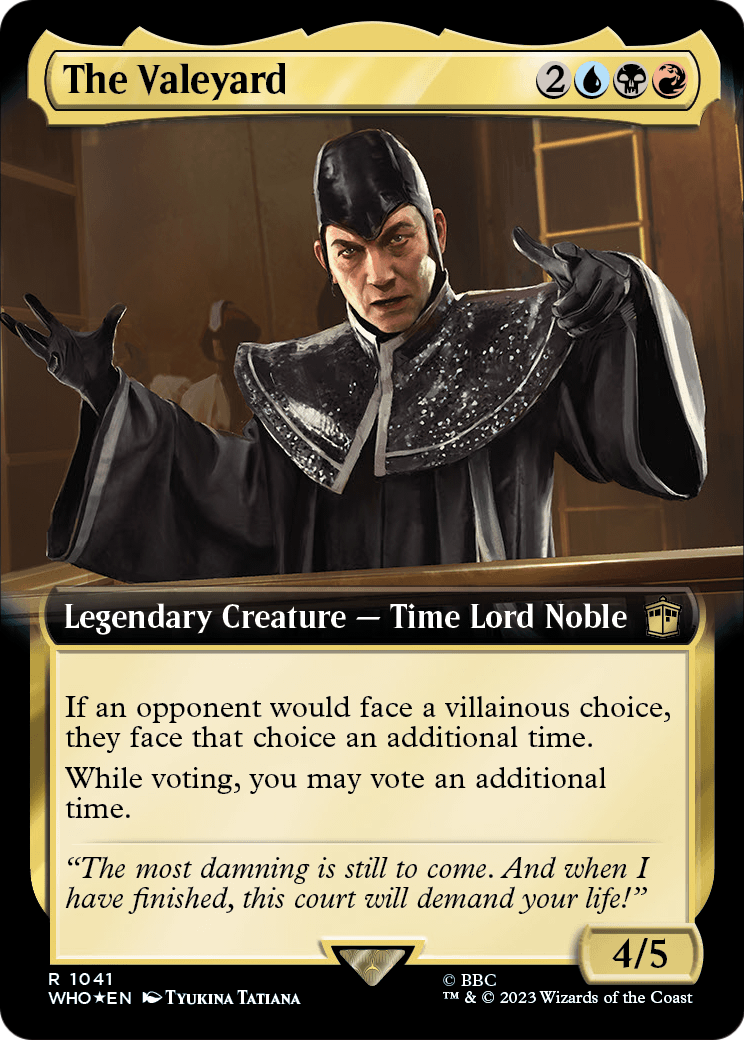 The Valeyard (Extended Art) (Surge Foil) (WHO-1041) - Doctor Who: (Extended Art) Foil