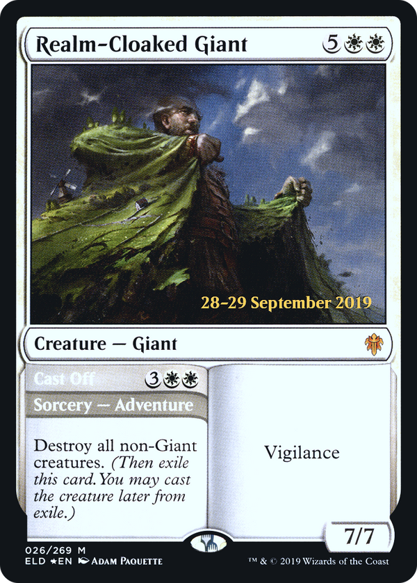 Realm-Cloaked Giant (PRE-026) - Throne of Eldraine Promos Foil