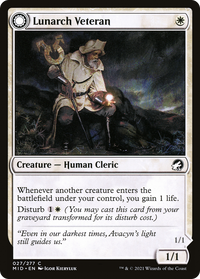 Lunarch Veteran (MID-027) - Innistrad: Midnight Hunt: (Double Faced Transform) Foil