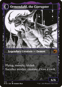 Jerren, Corrupted Bishop (Showcase) (MID-316) - Innistrad: Midnight Hunt: (Showcase, Double Faced Transform) Foil