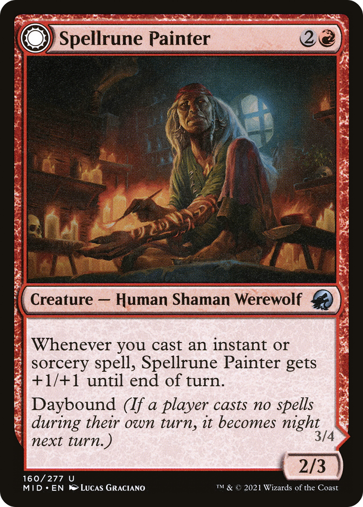 Spellrune Painter (MID-160) - Innistrad: Midnight Hunt: (Double Faced Transform) Foil