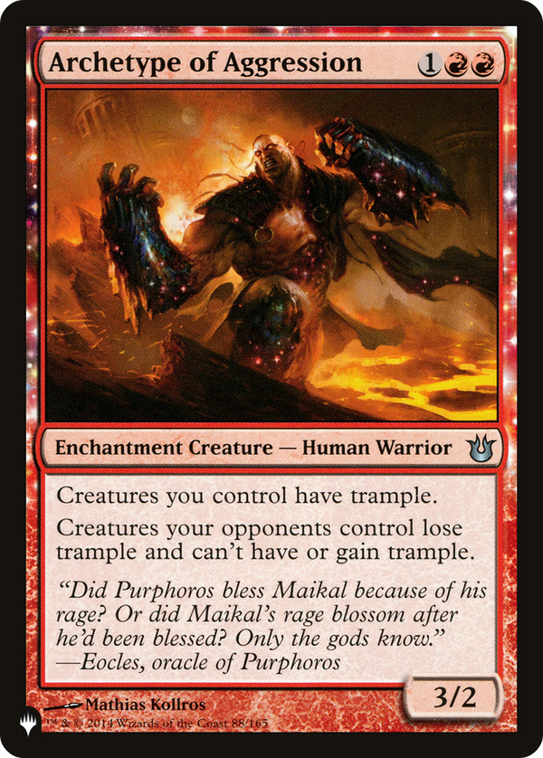 Archetype of Aggression (LIST-88/165) - The List: (enchantment)