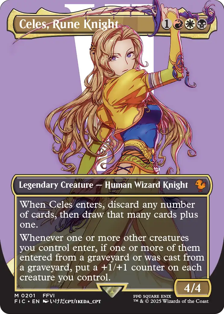 Celes, Rune Knight (Borderless) (FIC-201) - Commander: FINAL FANTASY