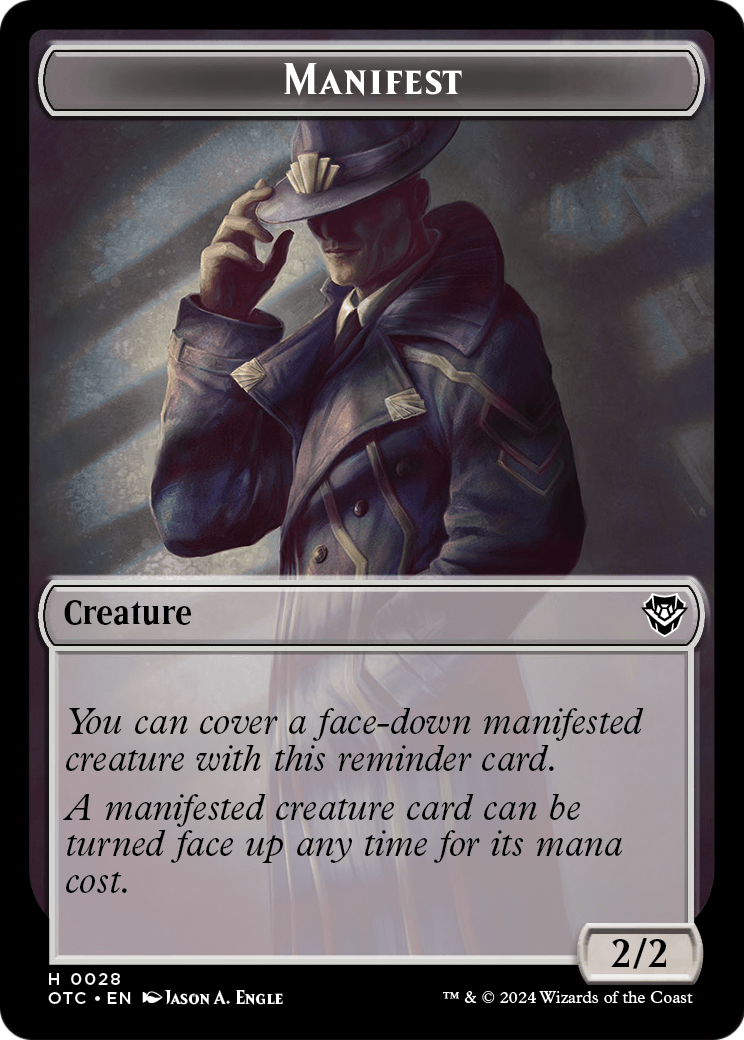 Manifest (TOTC-028) - Outlaws of Thunder Junction Commander Tokens Foil