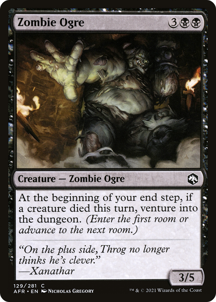 Zombie Ogre (AFR-129) - Adventures in the Forgotten Realms Foil