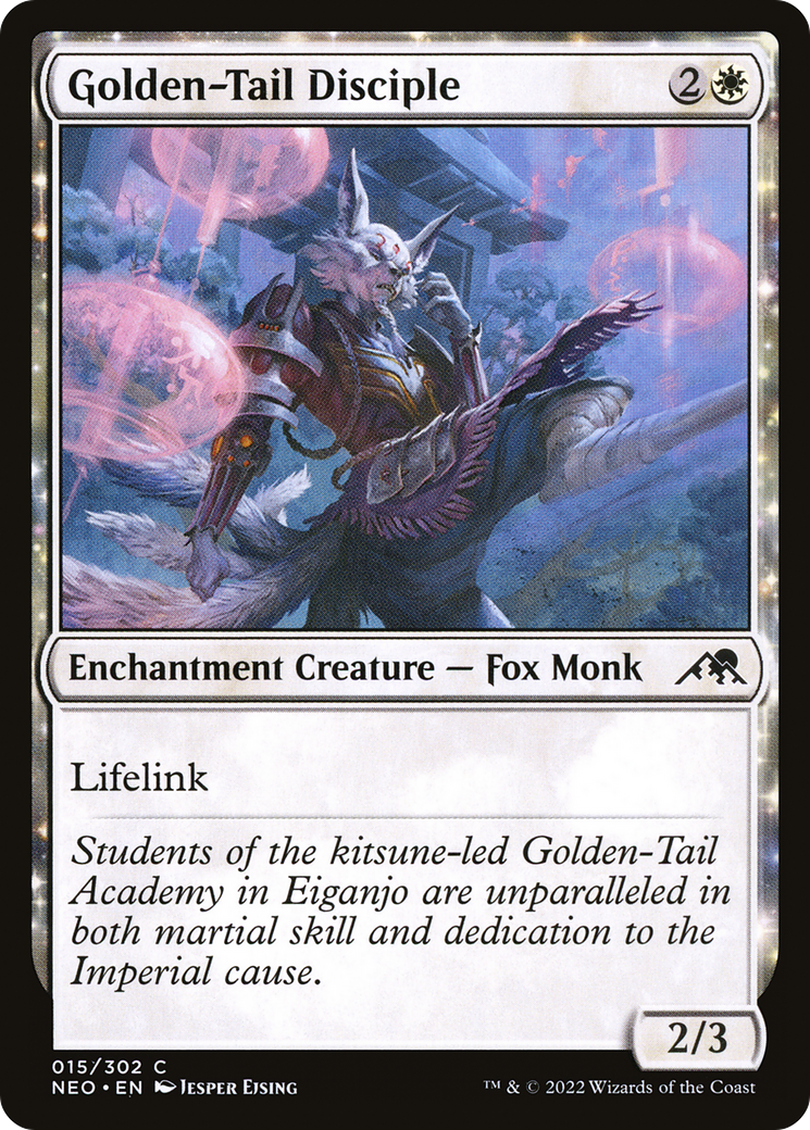 Golden-Tail Disciple (NEO-015) - Kamigawa: Neon Dynasty: (enchantment)