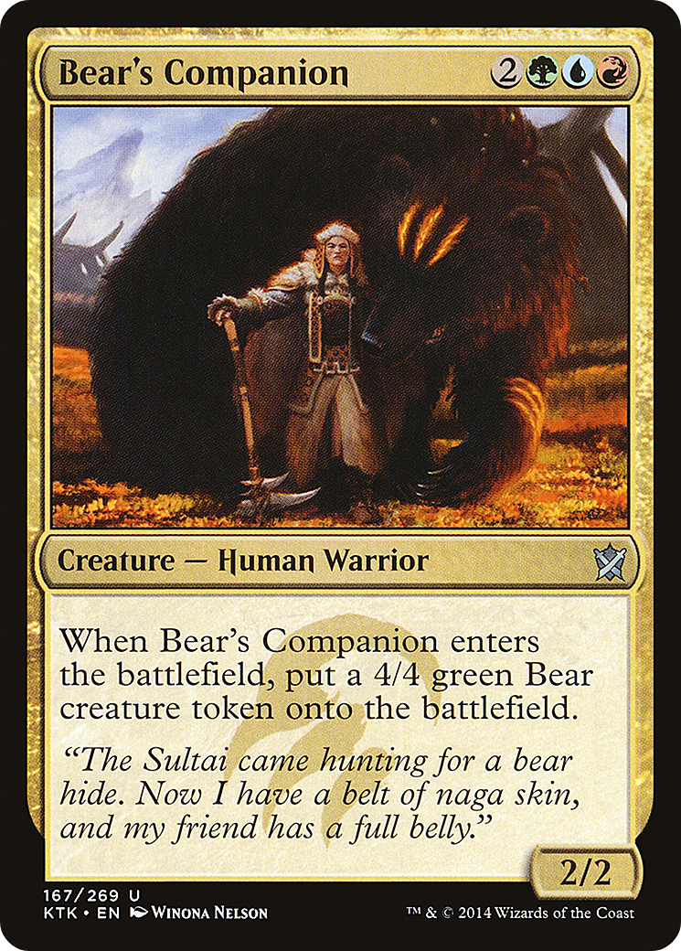 Bear's Companion (KTK-167) - Khans of Tarkir