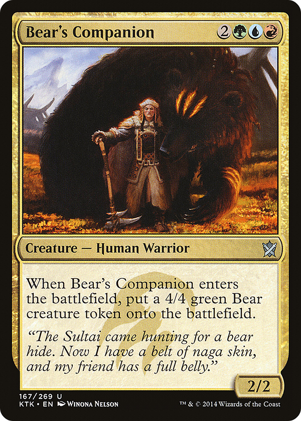 Bear's Companion (KTK-167) - Khans of Tarkir