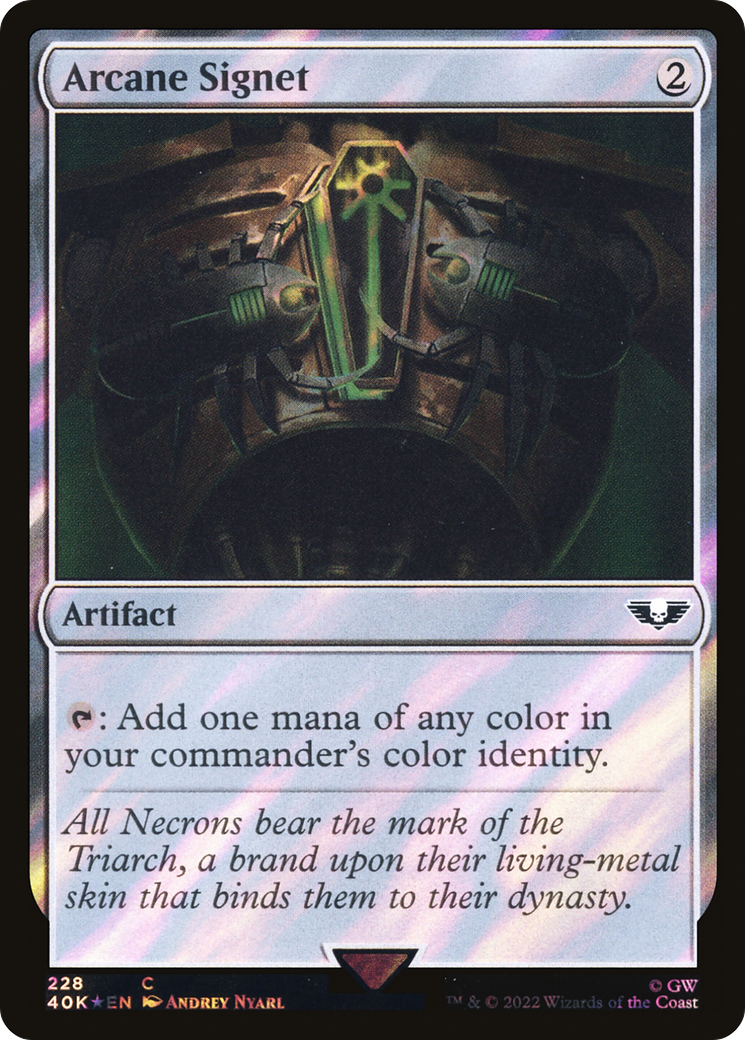 Arcane Signet (228) (Surge Foil) (40K-228) - Warhammer 40,000 Commander Foil