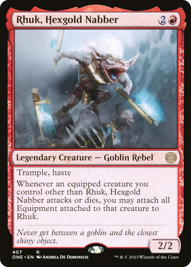Rhuk, Hexgold Nabber (ONE-407) - Phyrexia: All Will Be One Foil