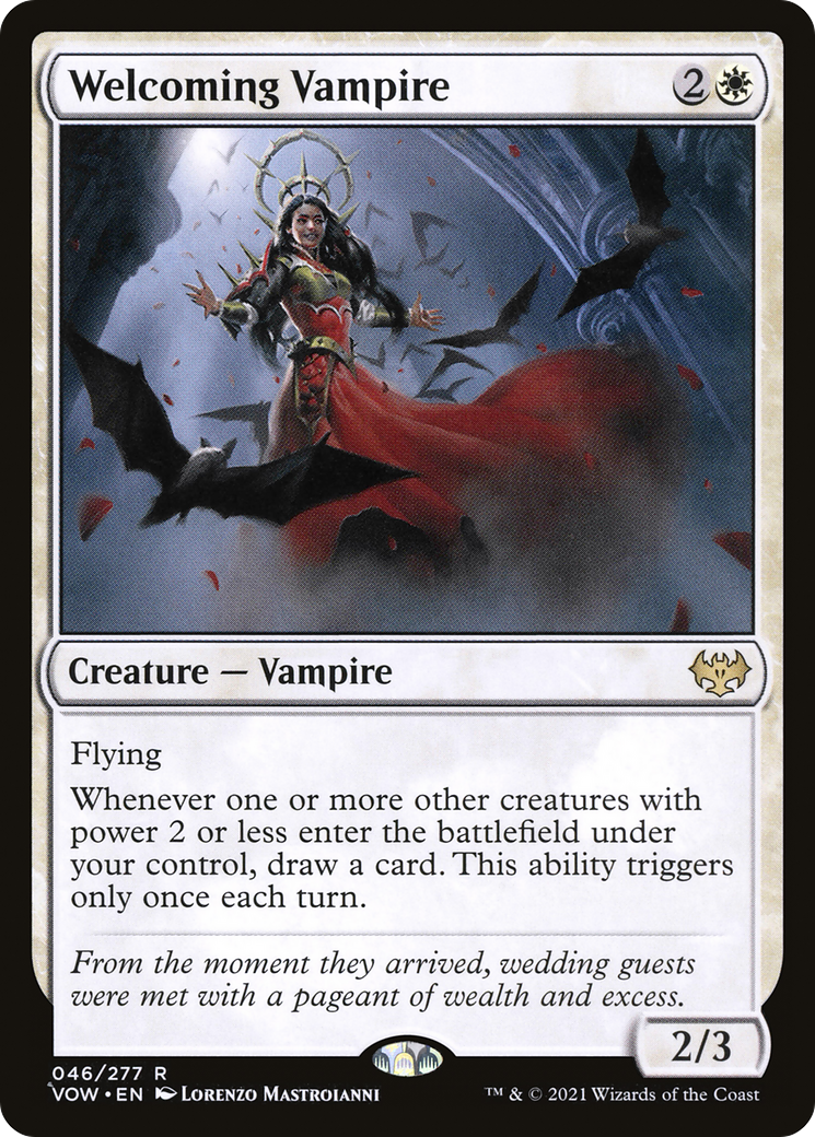 Welcoming Vampire (VOW-046) - Innistrad: Crimson Vow Foil