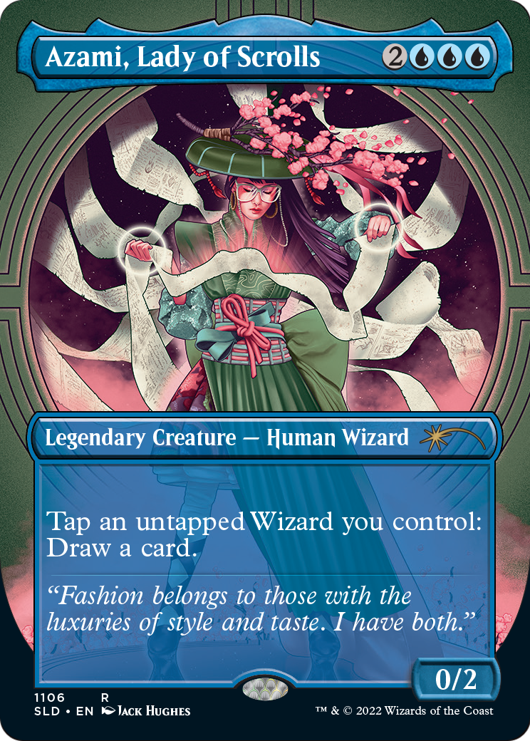 Azami, Lady of Scrolls (Borderless) (SLD-1106) - Secret Lair Drop