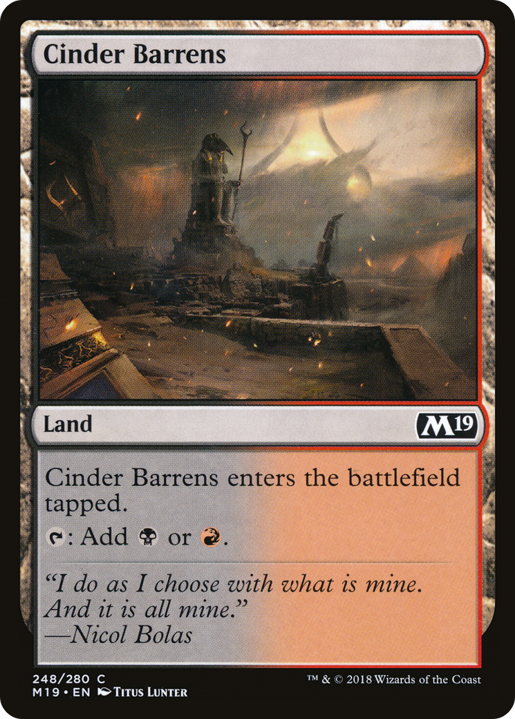 Cinder Barrens (M19-248) - Core Set 2019 Foil