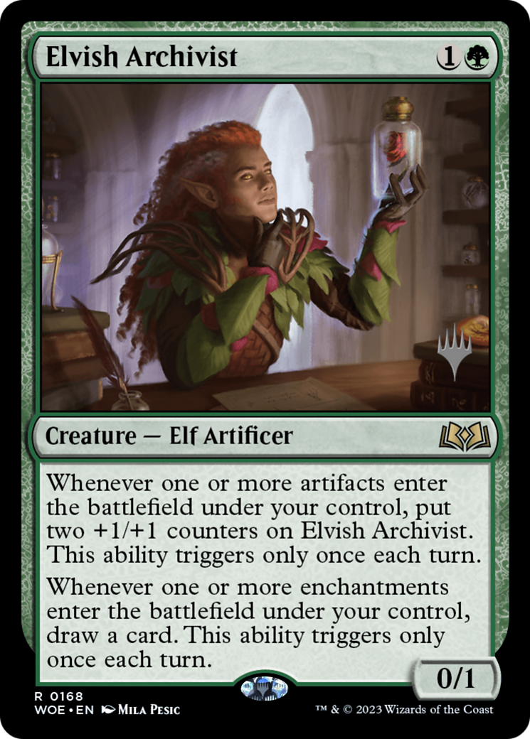 Elvish Archivist (PPWOE-168) - Wilds of Eldraine Promos Foil