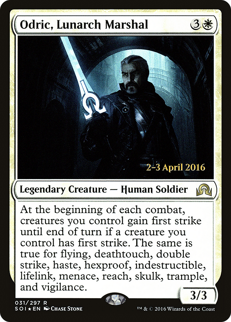 Odric, Lunarch Marshal (PRE-031) - Shadows over Innistrad Promos Foil