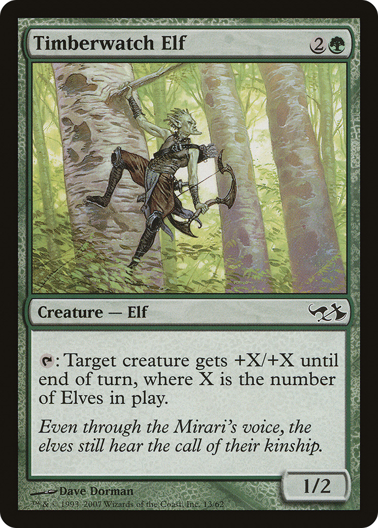 Timberwatch Elf (EVG-013) - Duel Decks: Elves vs. Goblins Foil