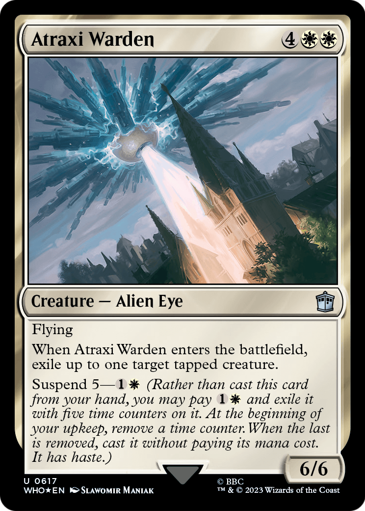 Atraxi Warden (Surge Foil) (WHO-617) - Doctor Who Foil