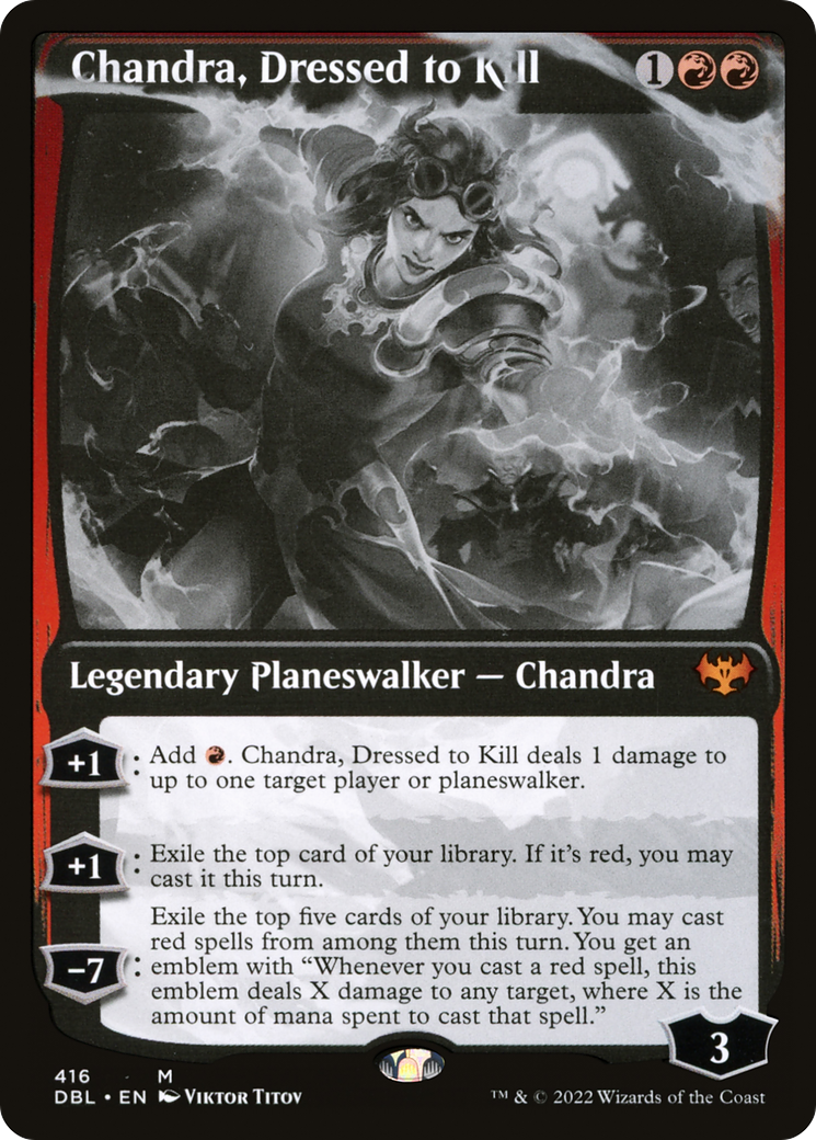 Chandra, Dressed to Kill (DBL-416) - Innistrad: Double Feature Foil