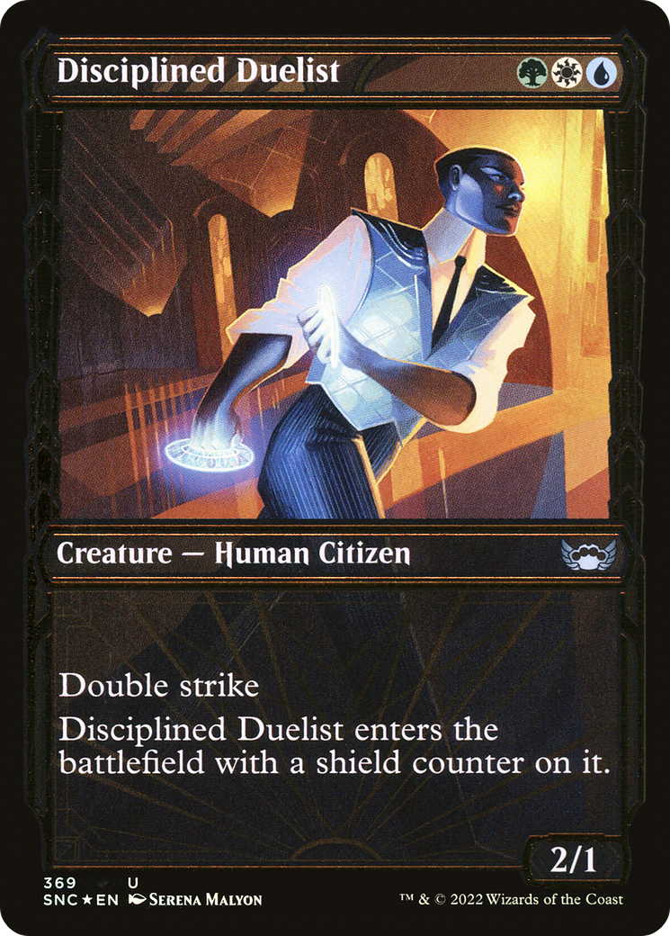 Disciplined Duelist (Gilded Foil) (SNC-369) - Streets of New Capenna: (Showcase) Foil