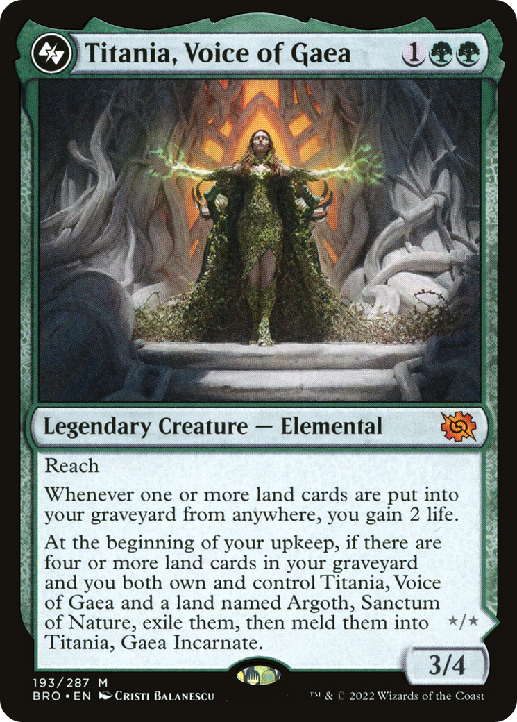 Titania, Voice of Gaea (BRO-193) - The Brothers' War Foil