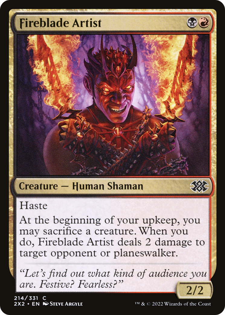 Fireblade Artist (2X2-214) - Double Masters 2022 Foil