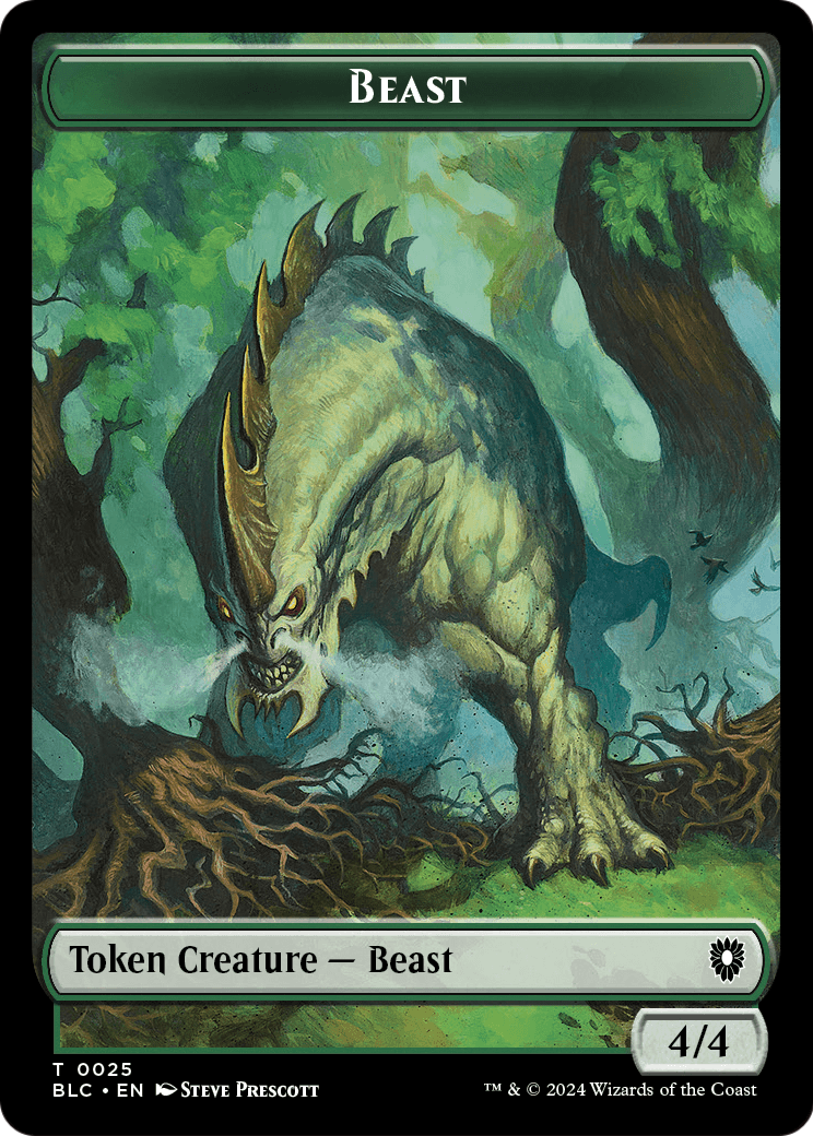 Beast (TBLC-025) - Bloomburrow Commander Tokens Foil