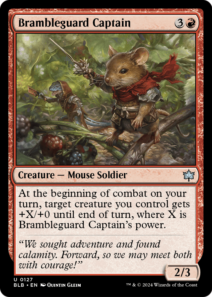 Brambleguard Captain (BLB-127) - Bloomburrow Foil