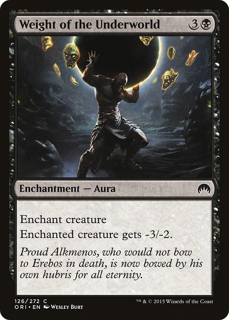 Weight of the Underworld (ORI-126) - Magic Origins Foil