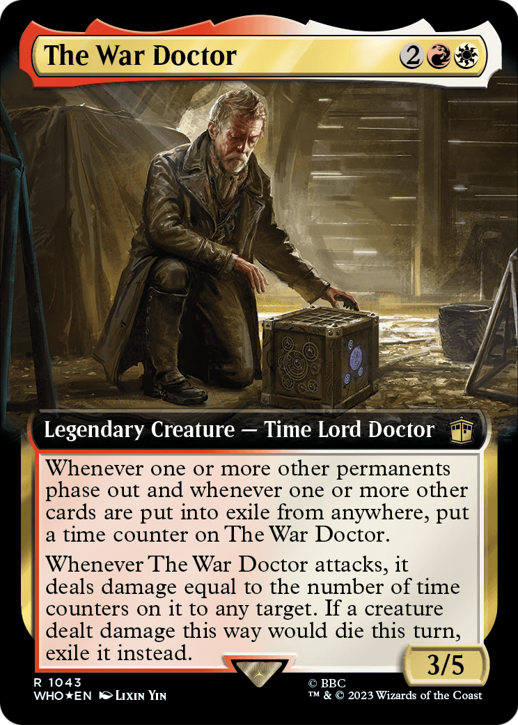 The War Doctor (Extended Art) (Surge Foil) (WHO-1043) - Doctor Who: (Extended Art) Foil