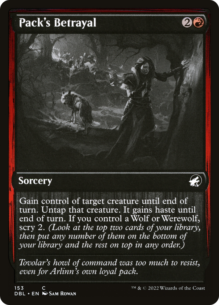 Pack's Betrayal (DBL-153) - Innistrad: Double Feature Foil