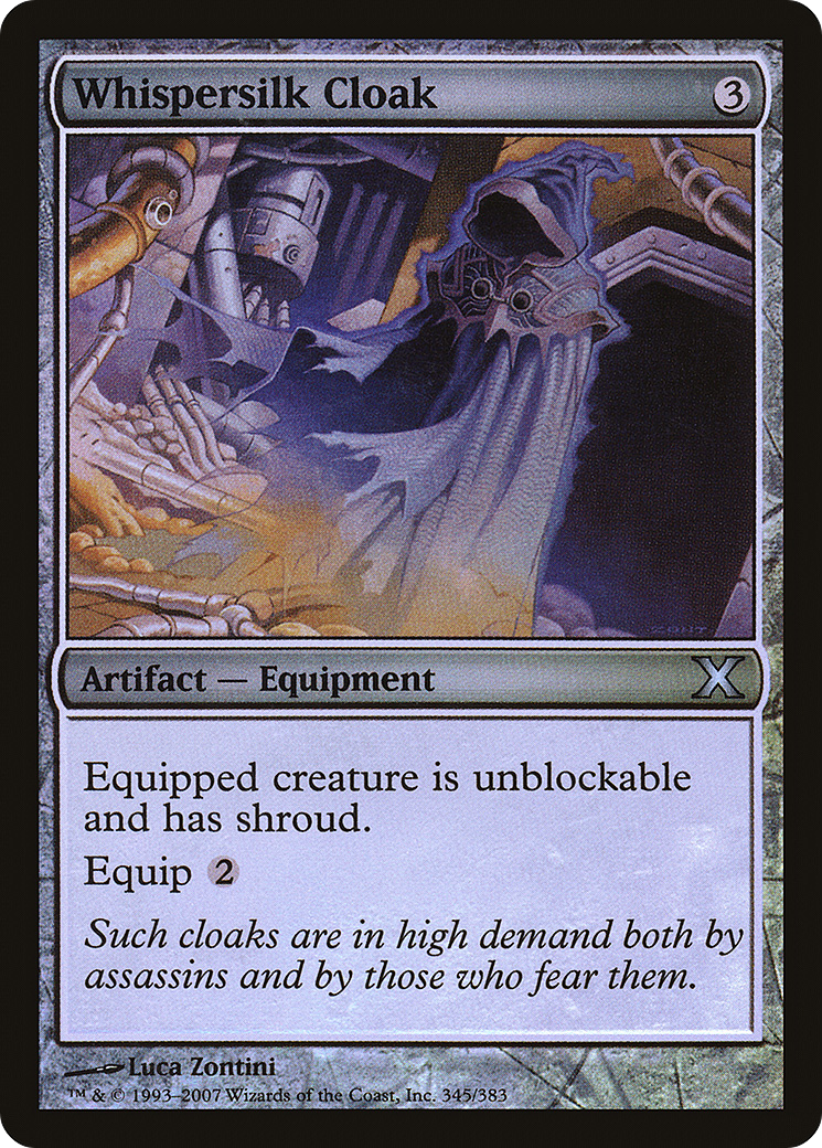 Whispersilk Cloak (10E-345★) - Tenth Edition Foil