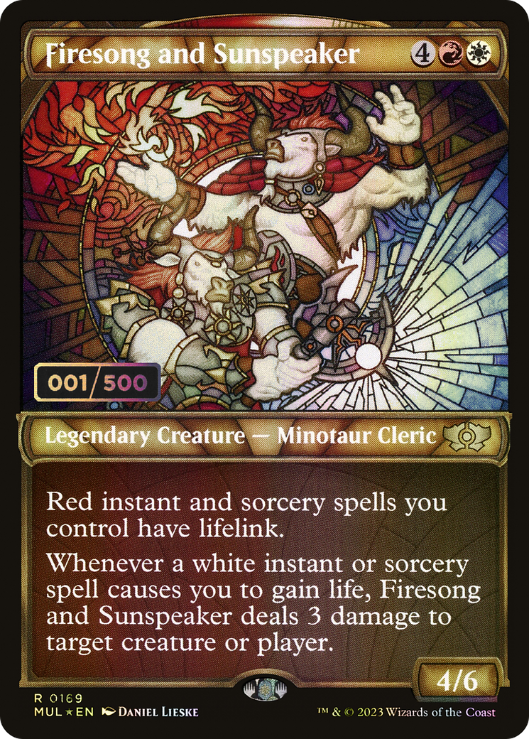 Firesong and Sunspeaker (Serial Numbered) (MUL-169) - Multiverse Legends: (Showcase) Foil