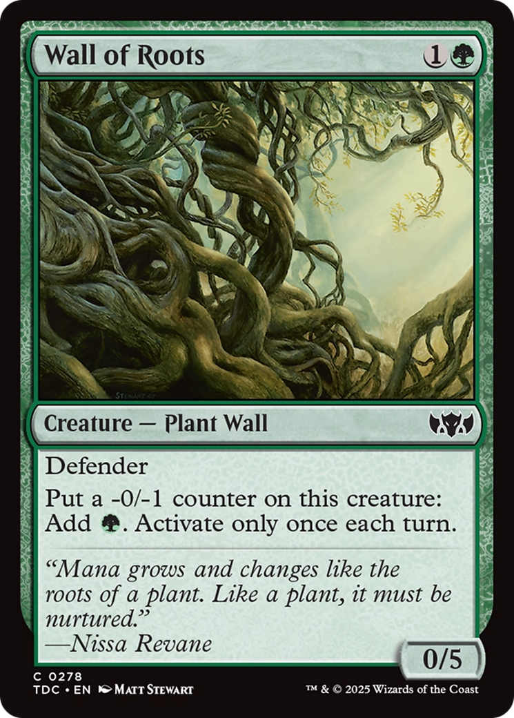 Wall of Roots (TDC-278) - Commander: Tarkir: Dragonstorm