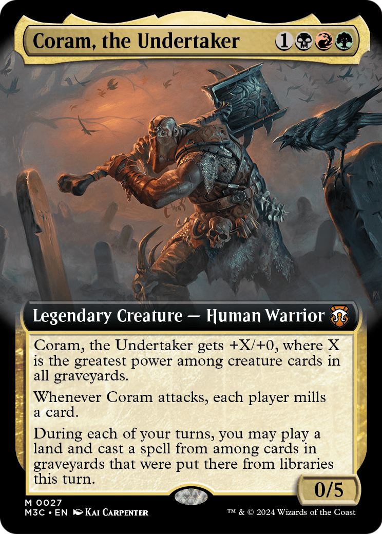 Coram, the Undertaker (Extended Art) (M3C-027) - Modern Horizons 3 Commander: (Extended Art)