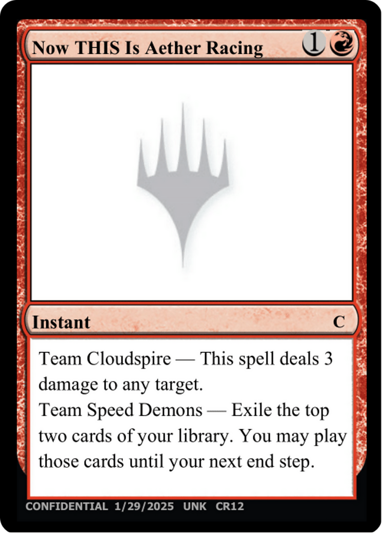Now THIS Is Aether Racing (UNK-CR12A) - Un-Known Event Playtest Cards