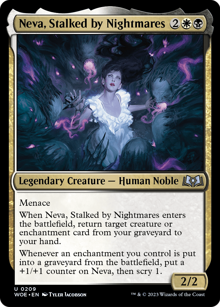 Neva, Stalked by Nightmares (WOE-209) - Wilds of Eldraine Foil