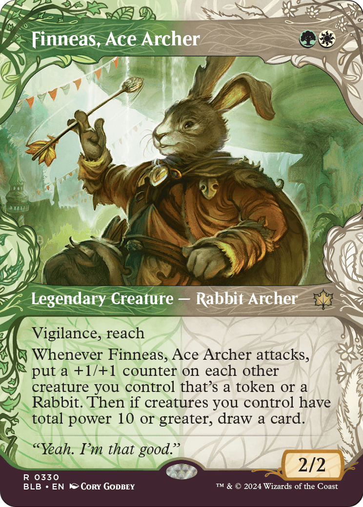 Finneas, Ace Archer (Showcase) (BLB-330) - Bloomburrow: (Showcase) (Borderless)