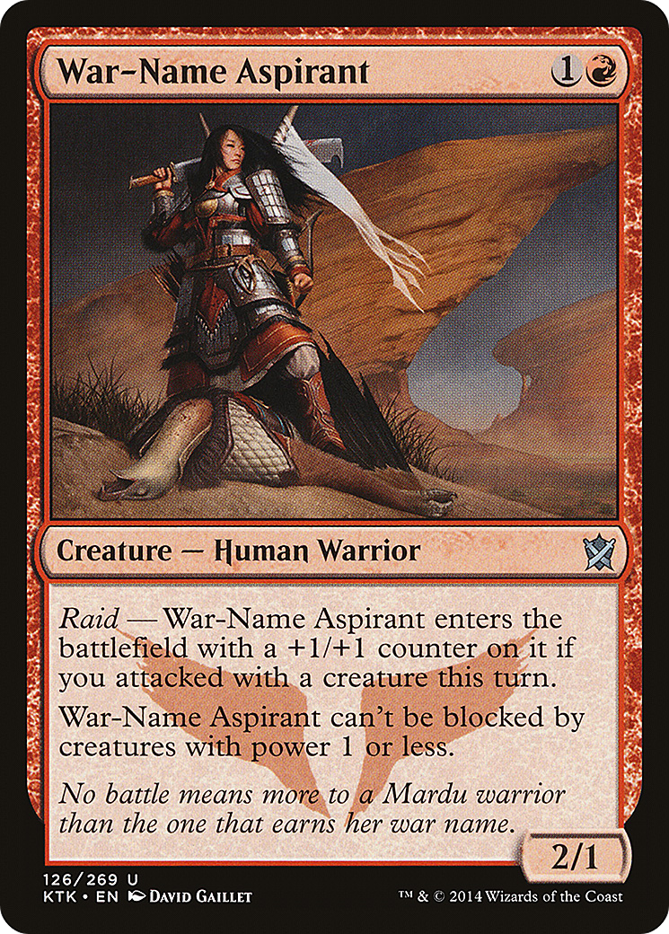 War-Name Aspirant (KTK-126) - Khans of Tarkir Foil