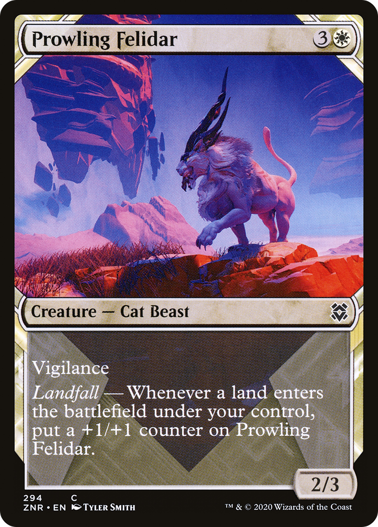 Prowling Felidar (Showcase) (ZNR-294) - Zendikar Rising: (Showcase) Foil