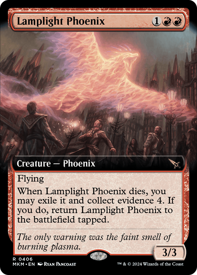 Lamplight Phoenix (Extended Art) (MKM-406) - Murders at Karlov Manor: (Extended Art) Foil
