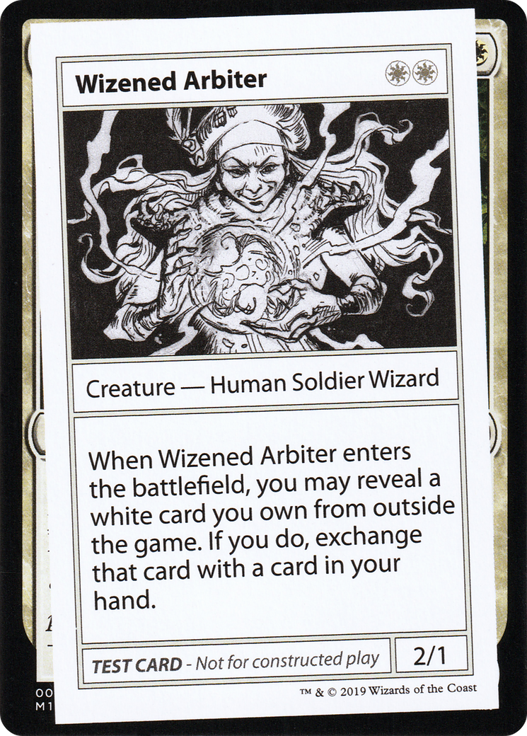 Wizened Arbiter (No PW Symbol) (CMB1-) - Mystery Booster Playtest Cards 2021