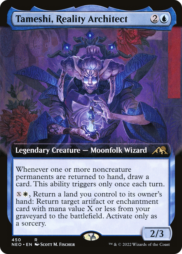 Tameshi, Reality Architect (Extended Art) (NEO-450) - Kamigawa: Neon Dynasty: (Extended Art) Foil