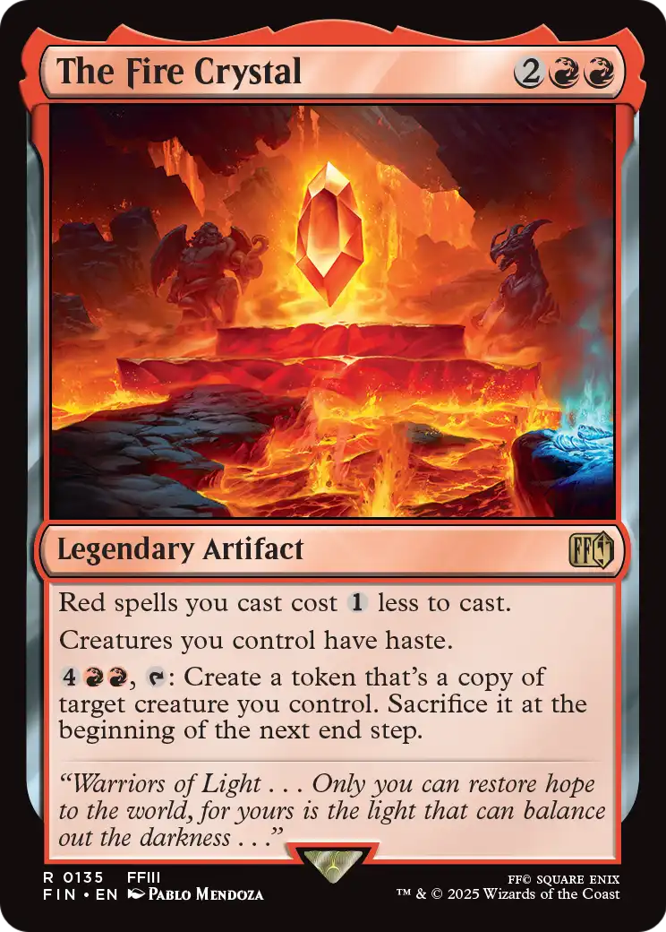The Fire Crystal (FIN-135) - FINAL FANTASY Foil