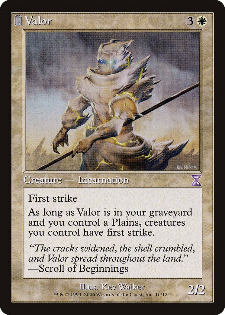 Valor (TSB-016) - Time Spiral Timeshifted: (tombstone) Foil