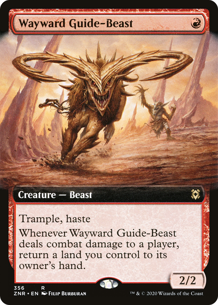 Wayward Guide-Beast (Extended Art) (ZNR-356) - Zendikar Rising: (Extended Art) Foil